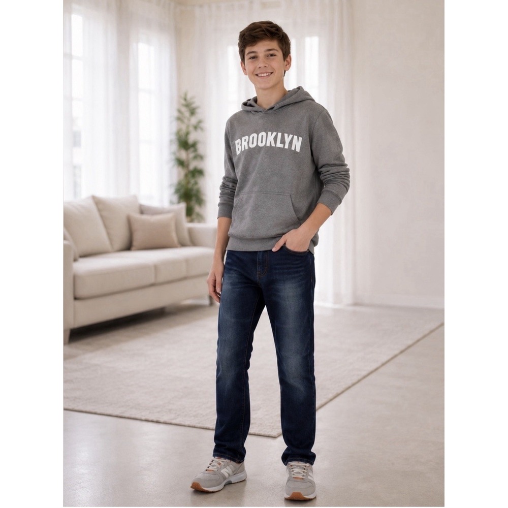 DKNY Boys Wooster Skinny Jeans Size 14 Dark‎ Blue Excellent Condition